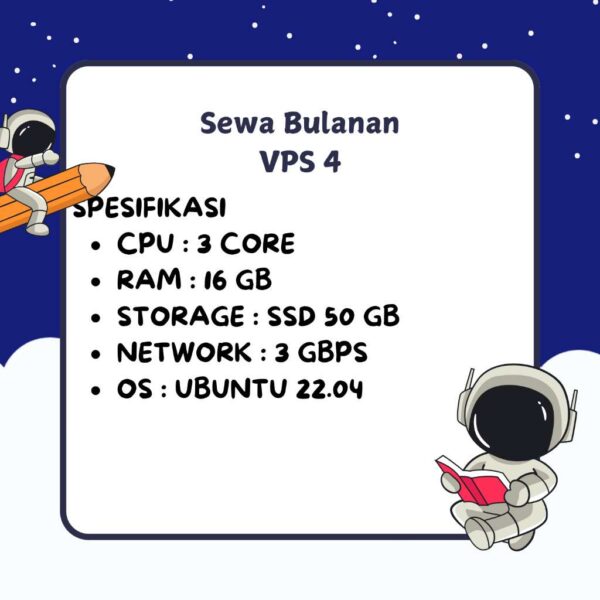 VPS Bulanan 3 Core 16 GB 50 GB SSD